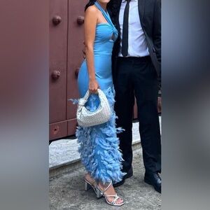 Beautiful Handmade light blue long dress